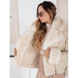 DStreet Kurtka damska zimowa GIRLROCK beżowa ramoneska z futerkiem | shoptok.hr