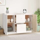  Komoda bijela 111 x 34 x 75 cm od masivne borovine | shoptok.hr