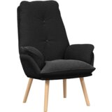  Sproščujoči stol Črna puhasta tkanina, (22094421) | Shoptok.si