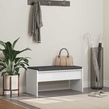  Klupa za hodnik s jastukom Bijelo 80 x 38 x 46 cm | shoptok.hr