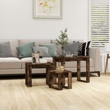  Uklapajući stolići boja dimljenog hrasta 3kom konstruirano drvo | shoptok.hr