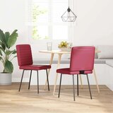  Jedilni stoli 2 kosa vinsko rdeče umetno usnje, (21828387) | Shoptok.si