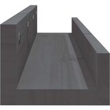  Zidne police 2 kom sive 80x12x9 cm od masivne borovine | shoptok.hr