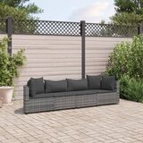 vidaXL 4-dijelni set vrtnih sofa od poliratana s jastucima sivi | shoptok.hr