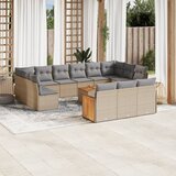 vidaXL 14-dijelni set vrtnih sofa s jastucima poliratan Bež | shoptok.hr