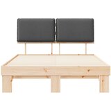  Krevetni okvir s tapiciranim uzglavljem Tamno siva 140 x 190 cm | shoptok.hr