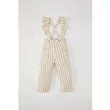 Defacto Regular Fit Striped Elastic Band Trousers