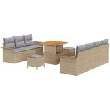  Vrtna sedežna garnitura z blazino 10 pcs Bež in svetlo siva, (5000135489) | Shoptok.si