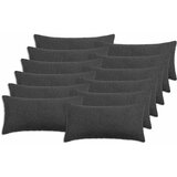  Presvlaka za jastuk 12 pcs HEERLEN Tamnosiva 40 x 80 cm Bouclé | shoptok.hr