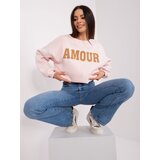 Fashion Hunters Light pink hoodie with inscription | shoptok.hr