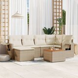  7-dijelni set vrtnih sofa od poliratana s jastucima bež | shoptok.hr