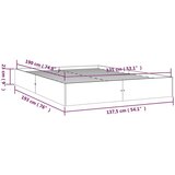  Za krevet od masivnog drva bijeli 135x190 cm 4FT6 bračni | shoptok.hr