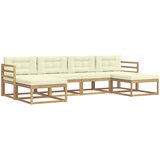  Set vanjskih sofa 6 kom. Bijela i krem | Eponuda.com