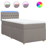  Krevet s oprugama i madracem smeđesivi 90x190 cm od tkanine | shoptok.hr
