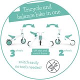 Chillafish Balans tricikl 2u1 Bunzi Matte Mint | Eponuda.com
