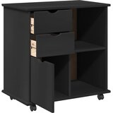  Mobilni ormar Crna 63,5 x 39 x 65,5 cm Čvrsto borovo drvo | Eponuda.com