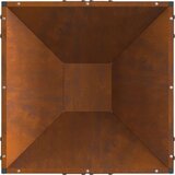  Kamenoslojni Ognjišt četvrtasti 50x50x35 cm od čelika otporan na vremenske uvjete | shoptok.hr