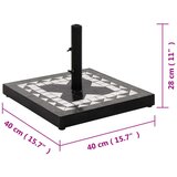 vidaXL Postolje za suncobran četvrtasto 12 kg crno-bijeli | shoptok.hr