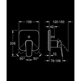 Grohe 1017782430 Cubeo pokrivna plošča črna | Shoptok.si