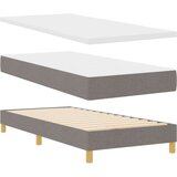  Postelja s škatlastim dnom z vzmetnico Taupe 100x200 cm Tkanina, (22082836) | Shoptok.si