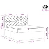  LED okvir za krevet s madracem Plava 160 x 200 cm Tkanina - Plava 160 x 200 cm Dizajn s rombovima | shoptok.hr