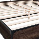  Okvir za krevet boja hrasta 180x200cm konstruirano drvo i metal | shoptok.hr