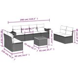 vidaXL 9-dijelni set vrtnih sofa s jastucima crni od poliratana | shoptok.hr