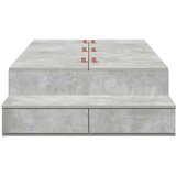 Krevet s ladicama Betonski sivi 90 cm Konstruirano drvo | shoptok.hr