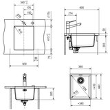 Franke 125.0363.784 Sirius SID 110-34 pomivalno korito iz umetnega kamna | Shoptok.si