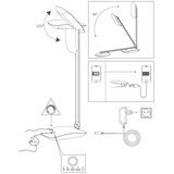 Eglo cajero stolna/1, led, 4,5w, 550lm, na dodir, usb, plastika/crna | shoptok.hr
