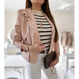 Gemre Pink faux leather biker jacket Tricia | Shoptok.si