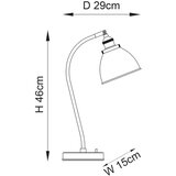  Endon 98747 - Stona lampa FRANKLIN 1xE14/7W/230V mesing | Eponuda.com