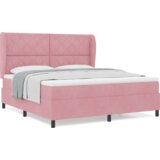  Box Spring postelja z vzmetnico roza 180x200 cm žamet, (22052713) | Shoptok.si