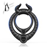 Paloqueth Bull Shape Dual Soft Silicone Erection Ring Black Cijene
