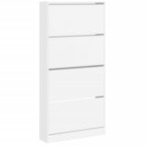 Ormarić za cipele s 4 preklopne ladice bijeli 80x21x163,5 cm | Eponuda.ba