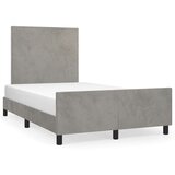  Posteljni okvir z vzglavjem svetlo siv 120x200 cm žamet, (20794817) | Shoptok.si