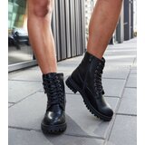 Gemre Black worker boots with decorative rhinestones Guevara | Eponuda.ba