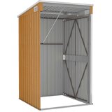 Zidno vrtno spremište smeđe 118 x 100 x 178 cm pocinčani čelik | shoptok.hr
