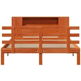 vidaXL Krevet s regalom za knjige bez madraca 140x200 cm od borovine | shoptok.hr