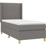  S oprugama i madracem tamnosivi 90x200 cm od tkanine | shoptok.hr