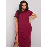 BASIC Feel Good Dress-RV-SK-6637.13X-burgundy | Shoptok.si