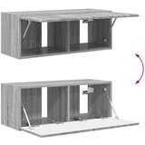 4 Set omare za televizijo na steni 4 pcs Siva Sonoma, (5000132179) | Shoptok.si