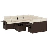 vidaXL 9-dijelni set vrtnih sofa s jastucima poliratan smeđi | shoptok.hr