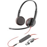 HP slušalice poly blackwire 3225 stereo usb-c headset +3.5mm plug +usb-c/a Adapter/8X229AA/crna | ePonuda.com