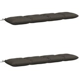  Jastučići za klupe VIANEN 2 kom. 100% poliester Antracit - Antracit 170 x 40 x 12 cm | shoptok.hr