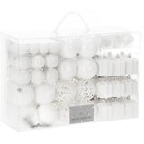  Set božićnih kuglica 3–6 cm – 101 komad, bijele | shoptok.hr