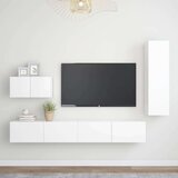  4-dijelni set TV ormarića bijeli od iverice | shoptok.hr