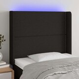  Uzglavlje crno 103 x 16 x 118/128 cm od tkanine | shoptok.hr