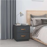  Noćni ormarić sivi 40 x 34 x 45 cm od masivne borovine | shoptok.hr
