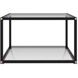 Maison Chic Klubska mizica - kavna mizica - Nizka mizica prozorna 60x60x35 cm kaljeno steklo, (21754635) | Shoptok.si